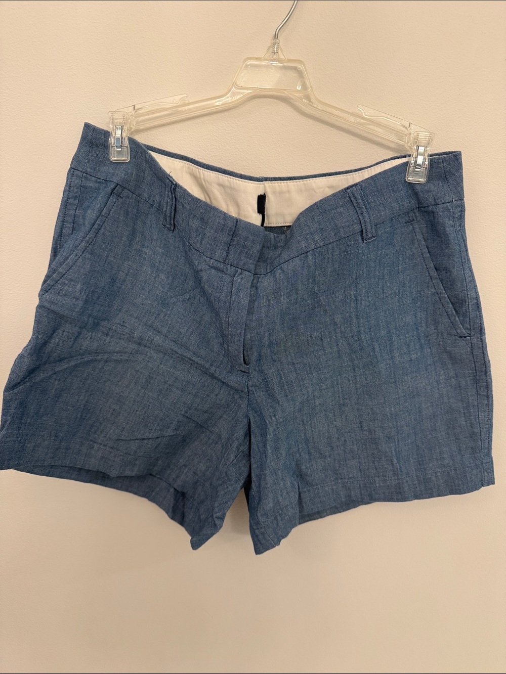 J. Crew Lightweight Chambray Tailored Shorts - Blue